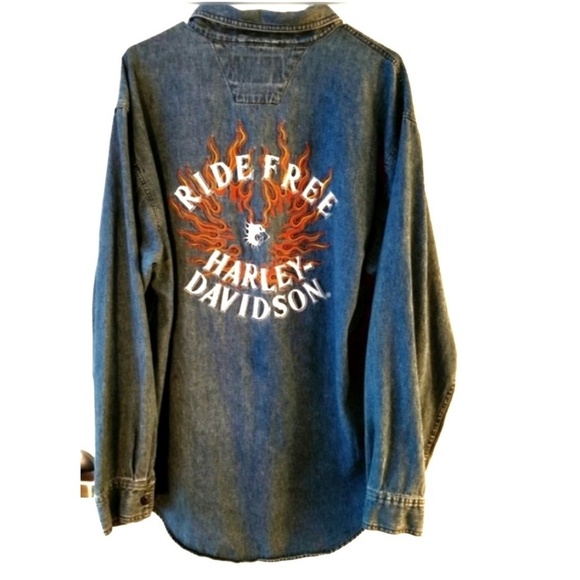 Harley-Davidson Other - Harley Davidson Vintage denim Embroidered!